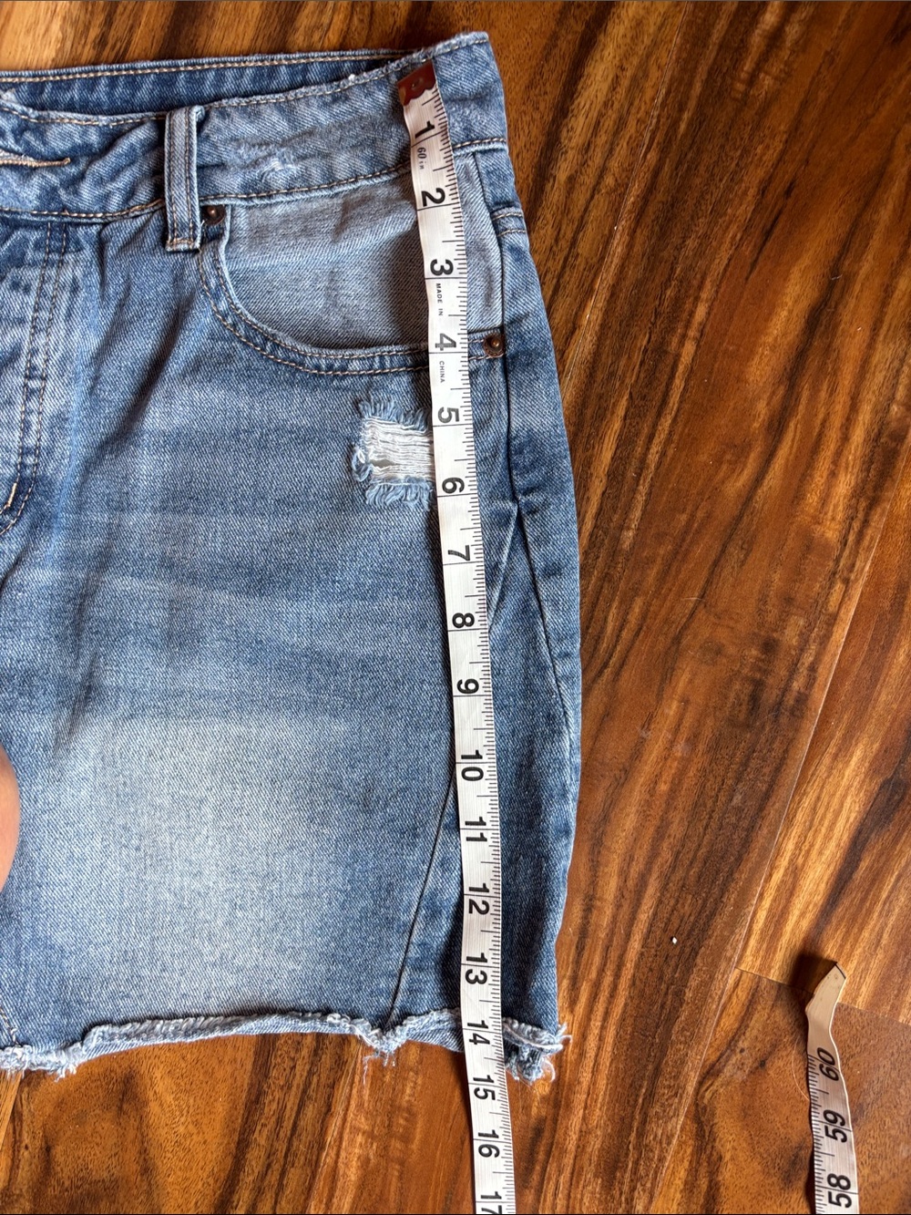 Maurices Light Blue Denim Mini Skirt with Raw Hem - Picture 5 of 8